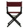 18'' Director's Chair Black Frame-Burgundy Canvas - Casual Home