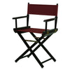 18'' Director's Chair Black Frame-Burgundy Canvas - Casual Home