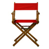 18'' Director's Chair Honey Oak Frame-Red Canvas - Casual Home