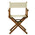 18'' Director's Chair Honey Oak Frame-Natural/Wheat Canvas - Casual Home