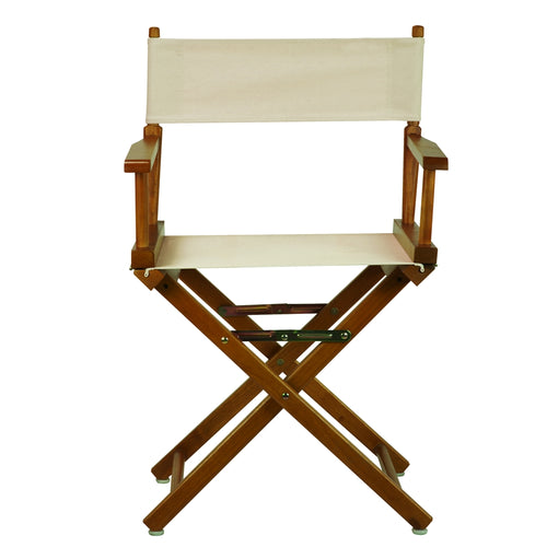 18'' Director's Chair Honey Oak Frame-Natural/Wheat Canvas - Casual Home