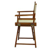 18'' Director's Chair Honey Oak Frame-Natural/Wheat Canvas - Casual Home
