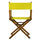 18'' Director's Chair Honey Oak Frame-Yellow Canvas - Casual Home