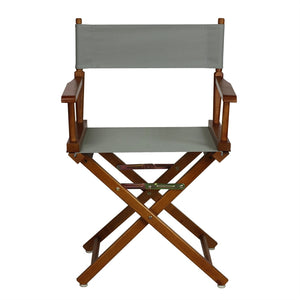 18'' Director's Chair Honey Oak Frame-Gray Canvas - Casual Home