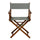 18'' Director's Chair Honey Oak Frame-Gray Canvas - Casual Home