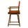 18'' Director's Chair Honey Oak Frame-Orange Canvas - Casual Home