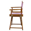 18'' Director's Chair Honey Oak Frame-Pink Canvas - Casual Home