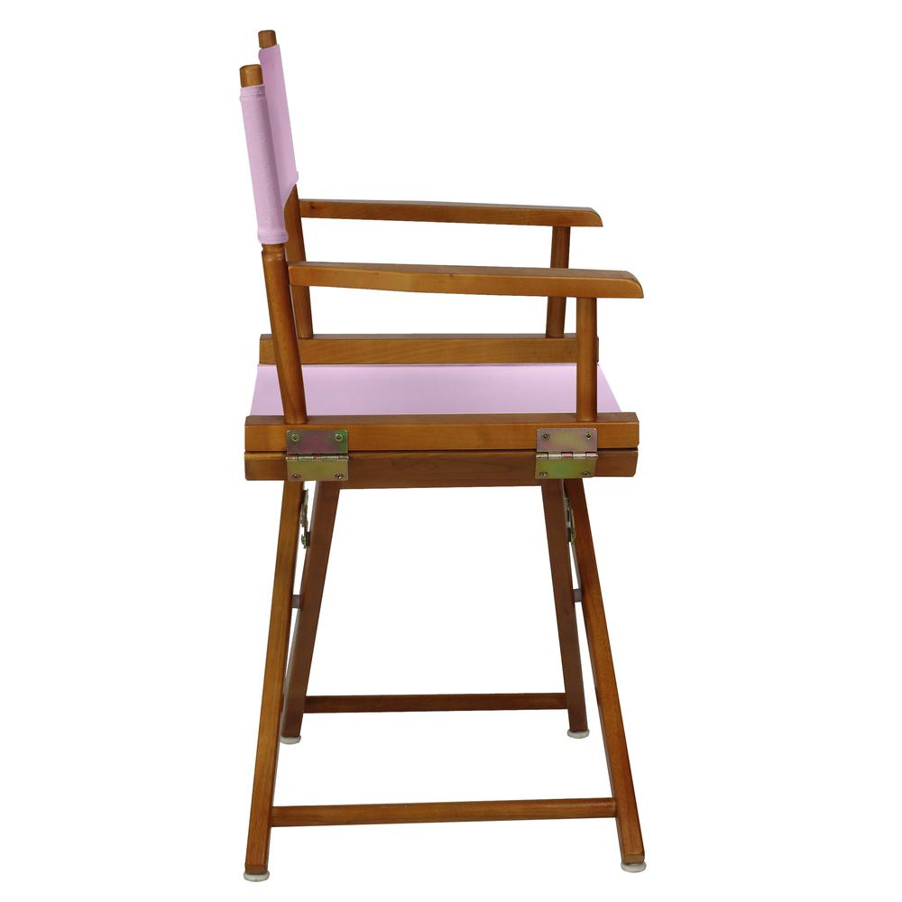 18'' Director's Chair Honey Oak Frame-Pink Canvas - Casual Home