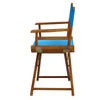 18'' Director's Chair Honey Oak Frame-Turquoise Canvas - Casual Home
