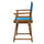 18'' Director's Chair Honey Oak Frame-Turquoise Canvas - Casual Home