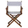 18'' Director's Chair Honey Oak Frame-White Canvas - Casual Home