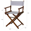 18'' Director's Chair Honey Oak Frame-White Canvas - Casual Home