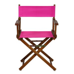 18'' Director's Chair Honey Oak Frame-Magenta Canvas - Casual Home