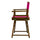 18'' Director's Chair Honey Oak Frame-Magenta Canvas - Casual Home