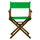 18'' Director's Chair Honey Oak Frame-Green Canvas - Casual Home