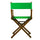 18'' Director's Chair Honey Oak Frame-Green Canvas - Casual Home