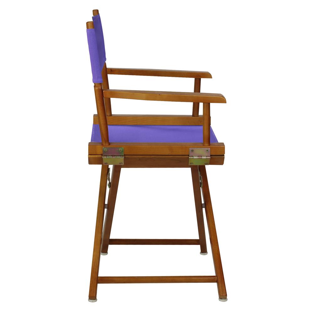 18'' Director's Chair Honey Oak Frame-Purple Canvas - Casual Home