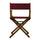 18'' Director's Chair Honey Oak Frame-Burgundy Canvas - Casual Home
