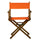 18'' Director's Chair Honey Oak Frame-Tangerine Canvas - Casual Home
