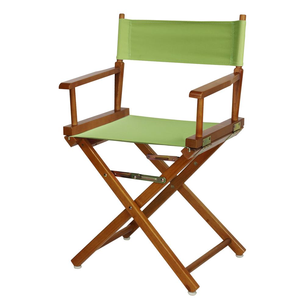 18'' Director's Chair Honey Oak Frame-Lime Green Canvas - Casual Home