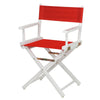 18'' Director's Chair White Frame-Red Canvas - Casual Home
