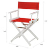 18'' Director's Chair White Frame-Red Canvas - Casual Home