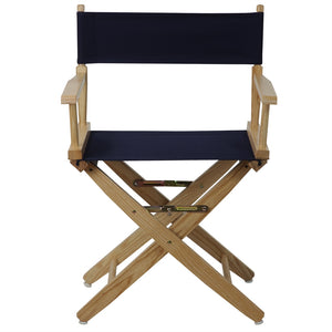 American Trails Extra-Wide Premium 18''  Directors Chair Natural Frame W/Navy Color Cover