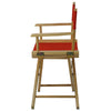 American Trails Extra-Wide Premium 18''  Directors Chair Natural Frame W/Red Color Cover