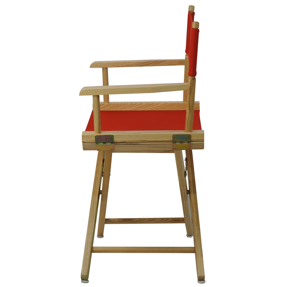 American Trails Extra-Wide Premium 18''  Directors Chair Natural Frame W/Red Color Cover