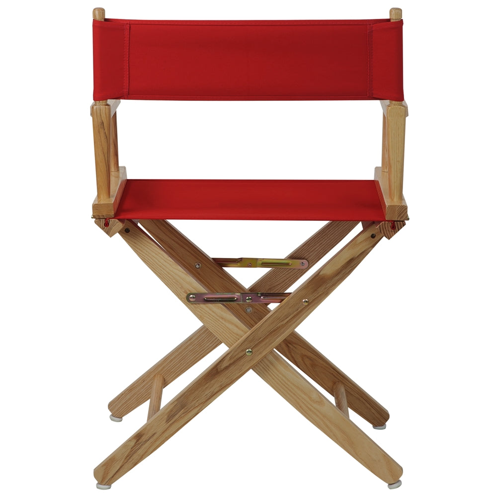 American Trails Extra-Wide Premium 18''  Directors Chair Natural Frame W/Red Color Cover