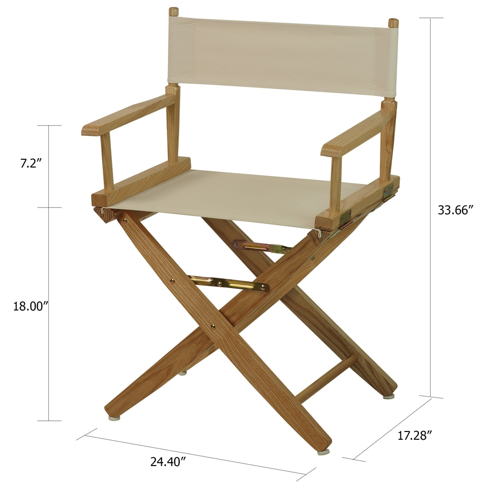 American Trails Extra-Wide Premium 18''  Directors Chair Natural Frame W/Natural Color Cover