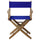 American Trails Extra-Wide Premium 18''  Directors Chair Natural Frame W/Royal Blue Color Cover