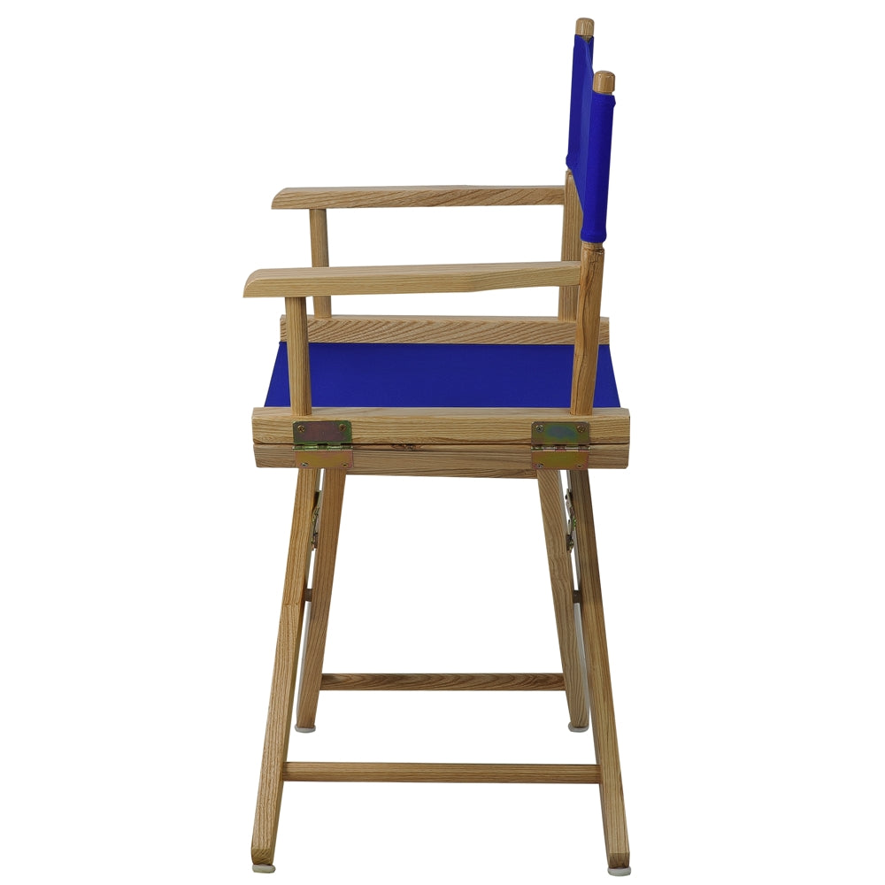 American Trails Extra-Wide Premium 18''  Directors Chair Natural Frame W/Royal Blue Color Cover
