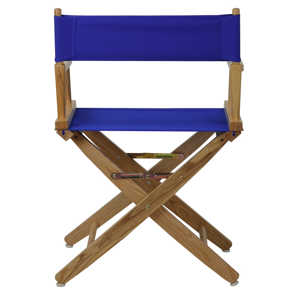 American Trails Extra-Wide Premium 18''  Directors Chair Natural Frame W/Royal Blue Color Cover