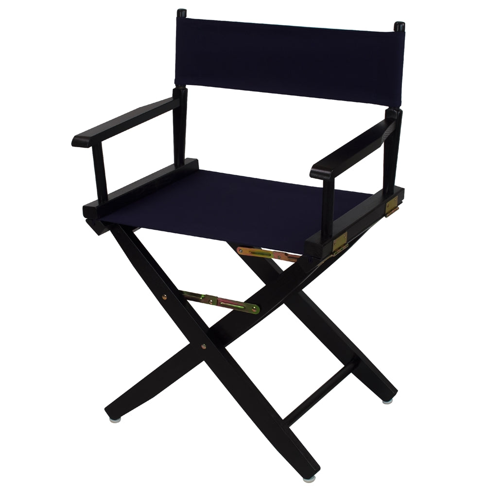 American Trails Extra-Wide Premium 18''  Directors Chair Black Frame W/Navy Color Cover