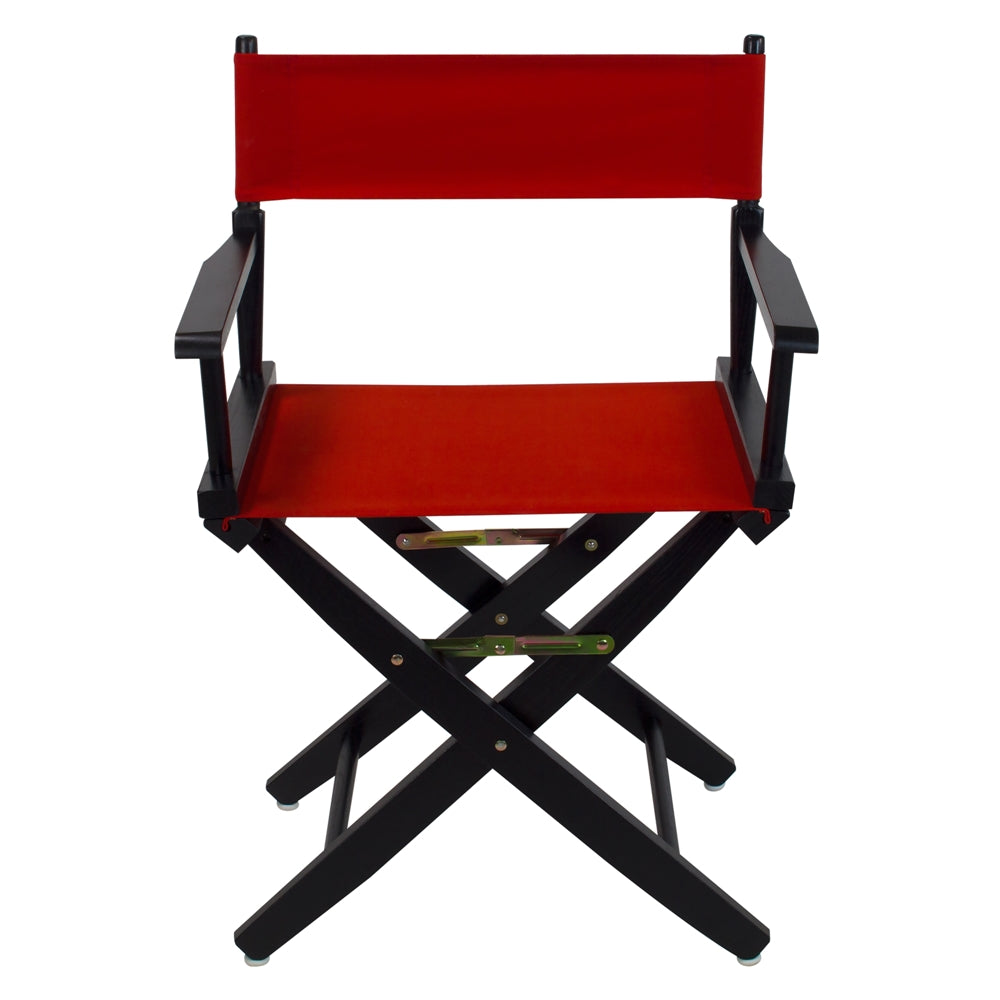 American Trails Extra-Wide Premium 18''  Directors Chair Black Frame W/Red Color Cover