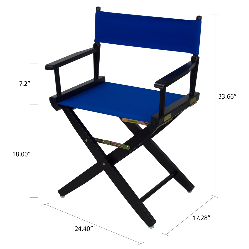 American Trails Extra-Wide Premium 18''  Directors Chair Black Frame W/Royal Blue Color Cover
