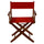 American Trails Extra-Wide Premium 18''  Directors Chair Mission Oak Frame W/Red Color Cover