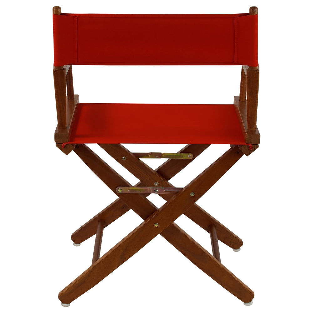 American Trails Extra-Wide Premium 18''  Directors Chair Mission Oak Frame W/Red Color Cover