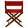 American Trails Extra-Wide Premium 18''  Directors Chair Mission Oak Frame W/Red Color Cover