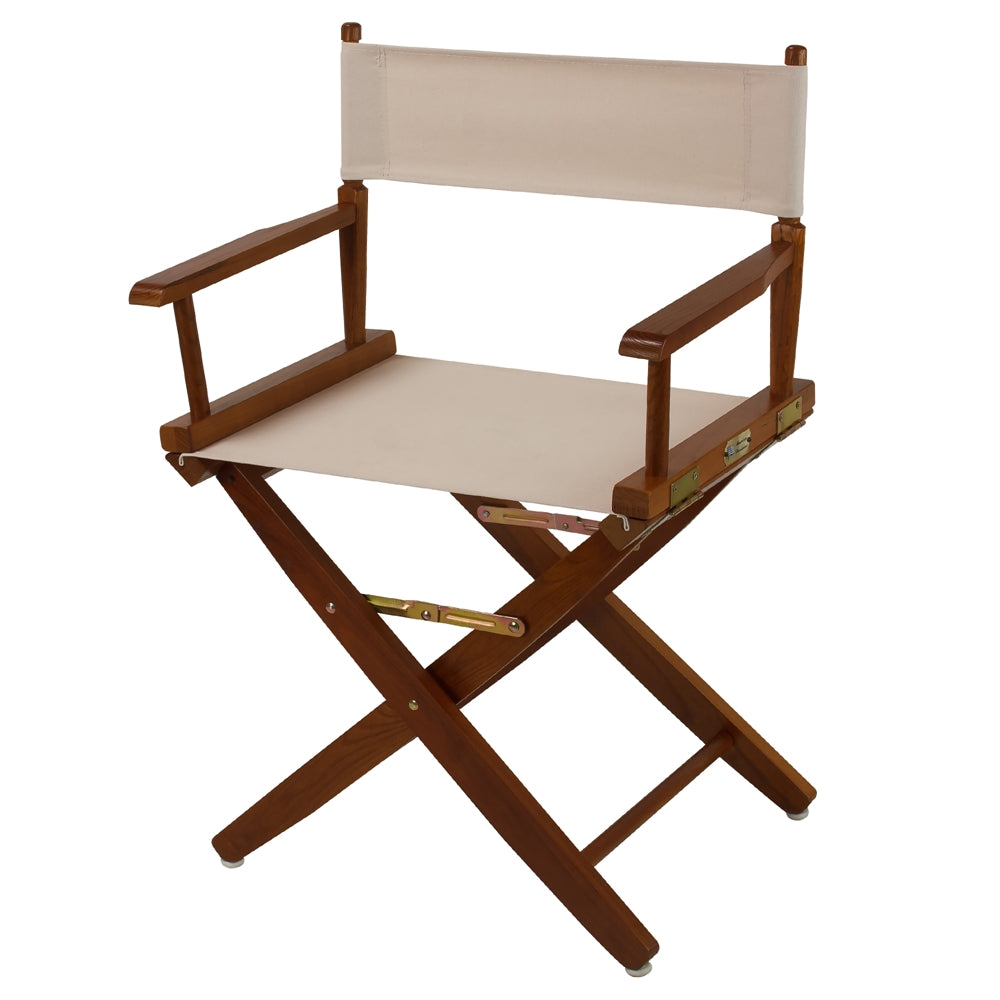 American Trails Extra-Wide Premium 18''  Directors Chair Mission Oak Frame W/Natural Color Cover