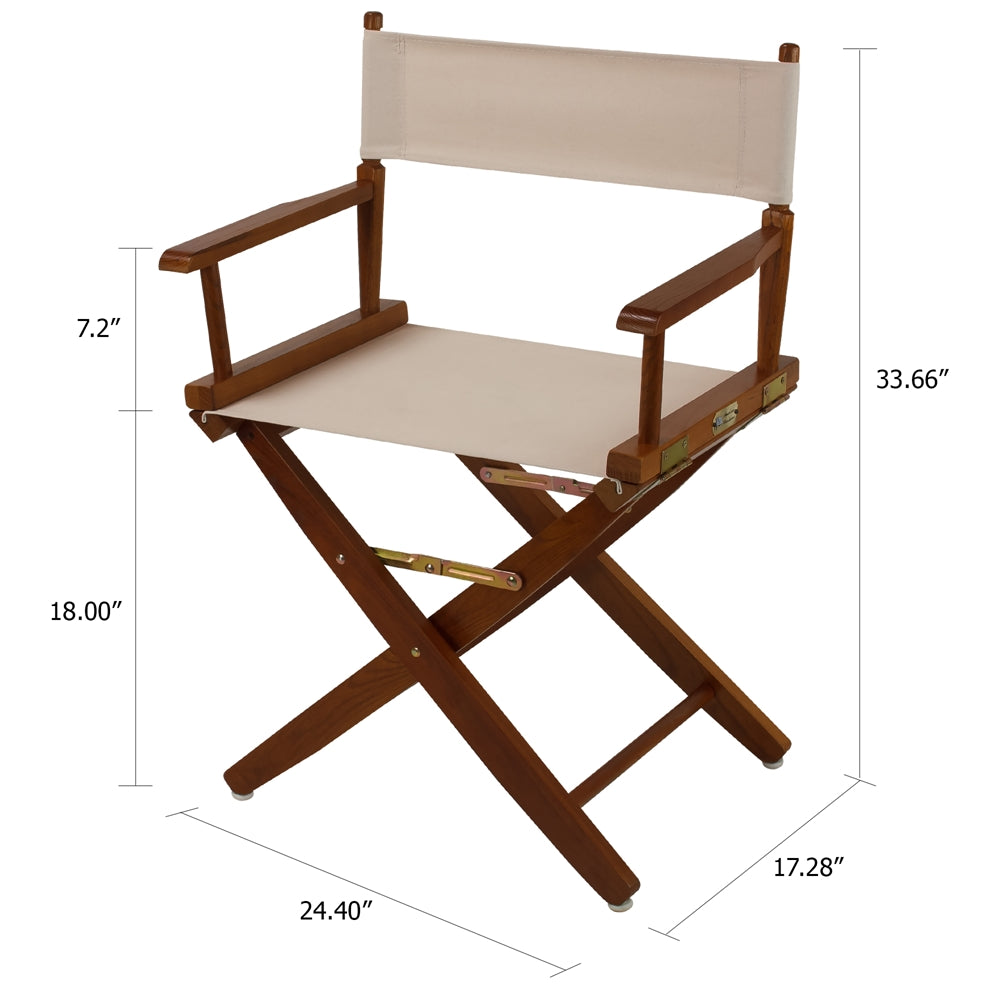American Trails Extra-Wide Premium 18''  Directors Chair Mission Oak Frame W/Natural Color Cover
