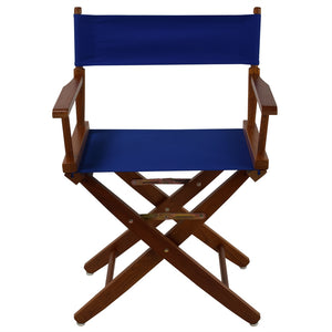 American Trails Extra-Wide Premium 18''  Directors Chair Mission Oak Frame W/Royal Blue Color Cover