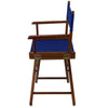 American Trails Extra-Wide Premium 18''  Directors Chair Mission Oak Frame W/Royal Blue Color Cover