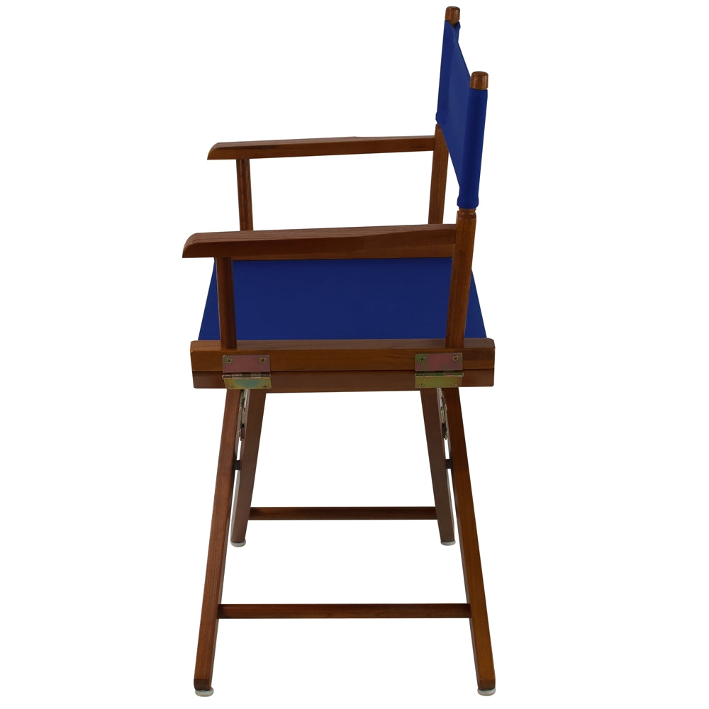American Trails Extra-Wide Premium 18''  Directors Chair Mission Oak Frame W/Royal Blue Color Cover