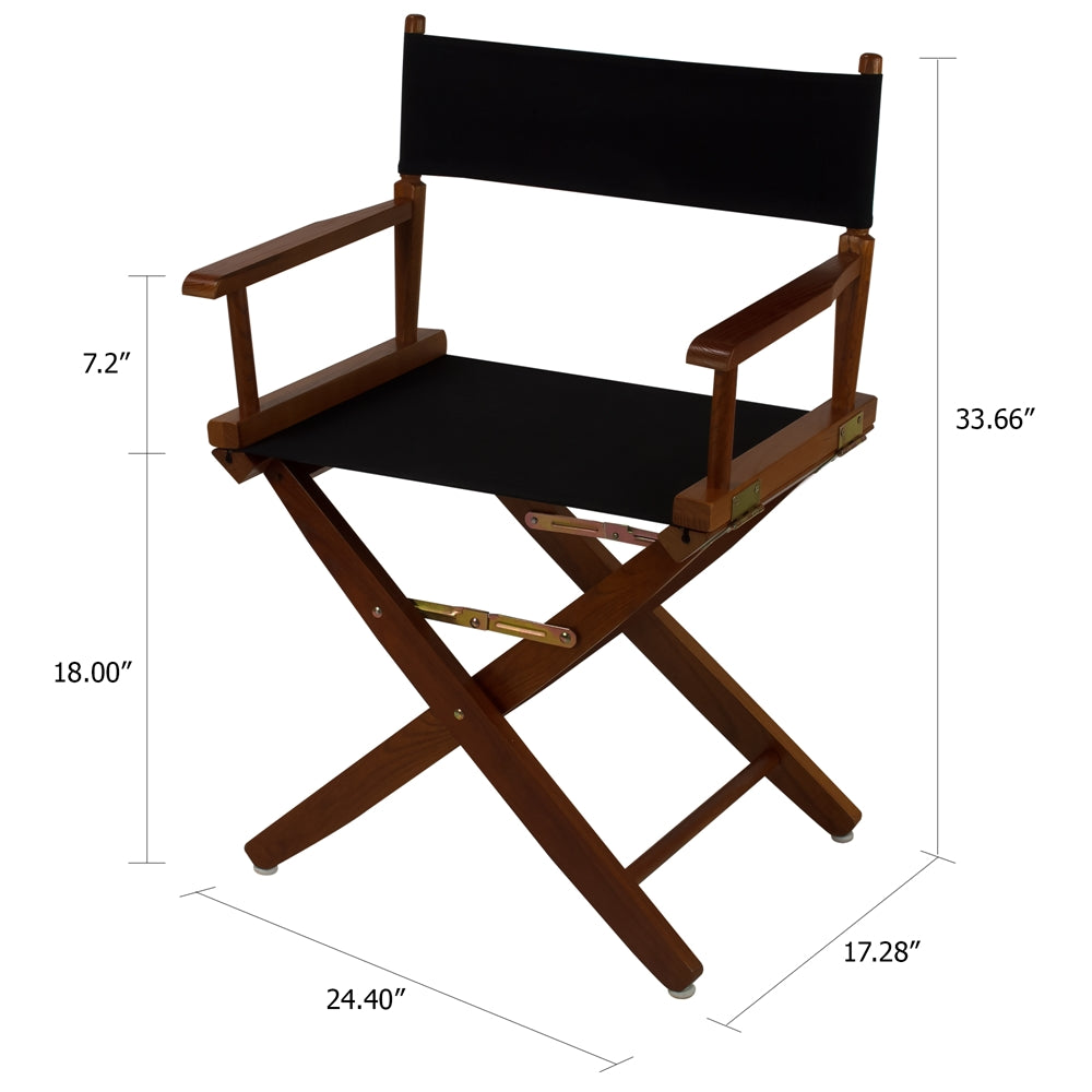 American Trails Extra-Wide Premium 18''  Directors Chair Mission Oak Frame W/Black Color Cover