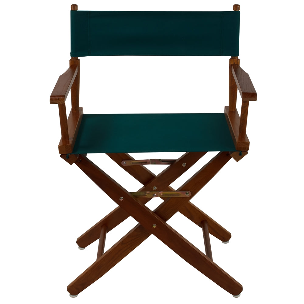 American Trails Extra-Wide Premium 18''  Directors Chair Mission Oak Frame W/Hunter Green Color Cover