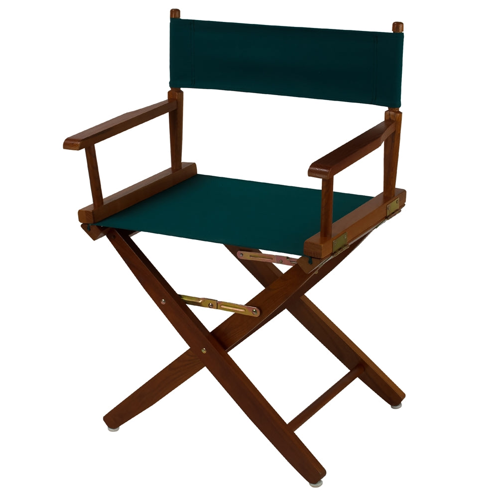 American Trails Extra-Wide Premium 18''  Directors Chair Mission Oak Frame W/Hunter Green Color Cover