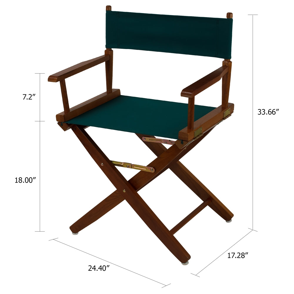 American Trails Extra-Wide Premium 18''  Directors Chair Mission Oak Frame W/Hunter Green Color Cover