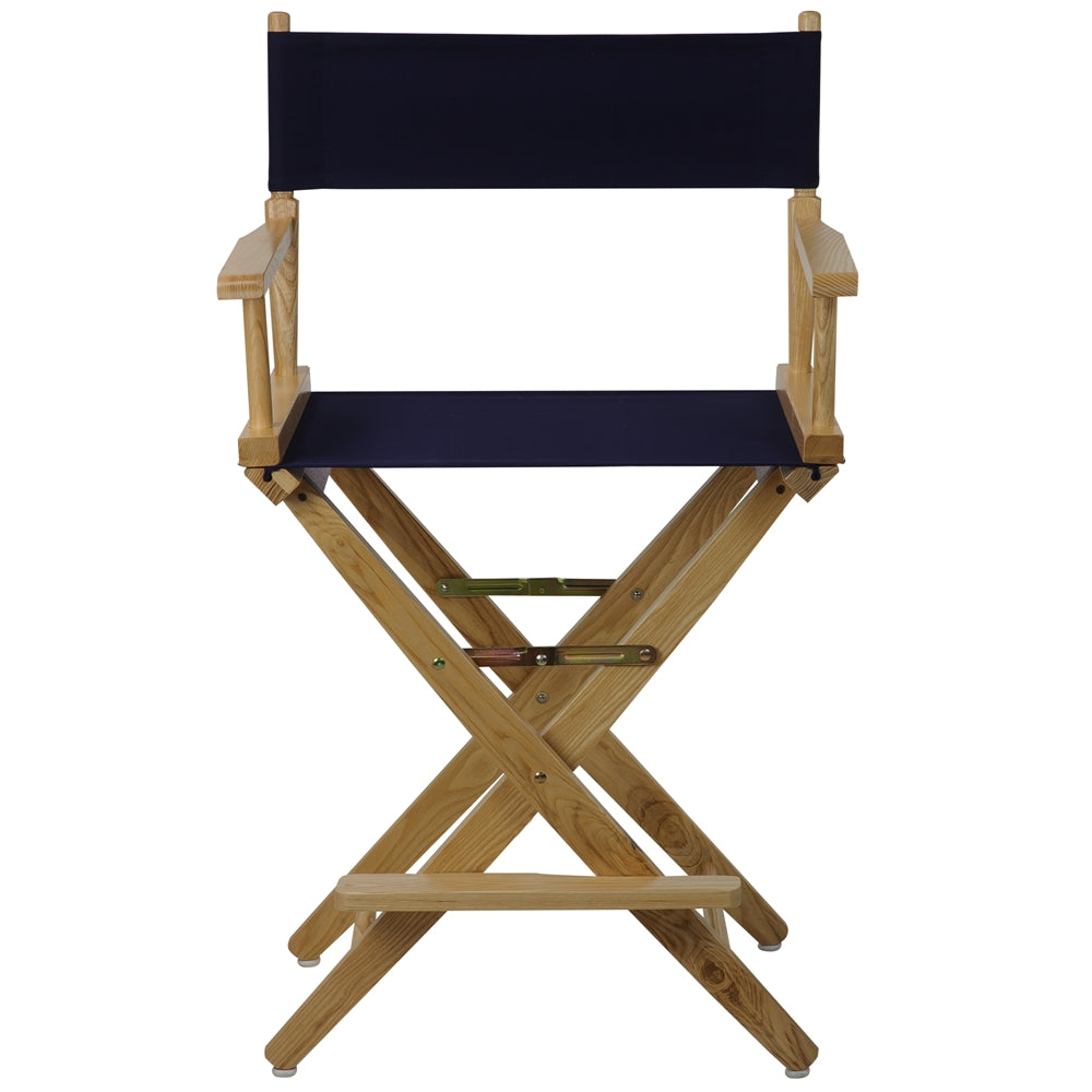 American Trails Extra-Wide Premium 24''  Directors Chair Natural Frame W/Navy Color Cover